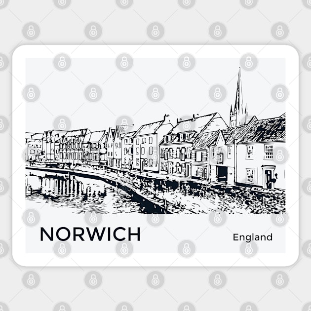 Norwich England Sticker by Lakeric